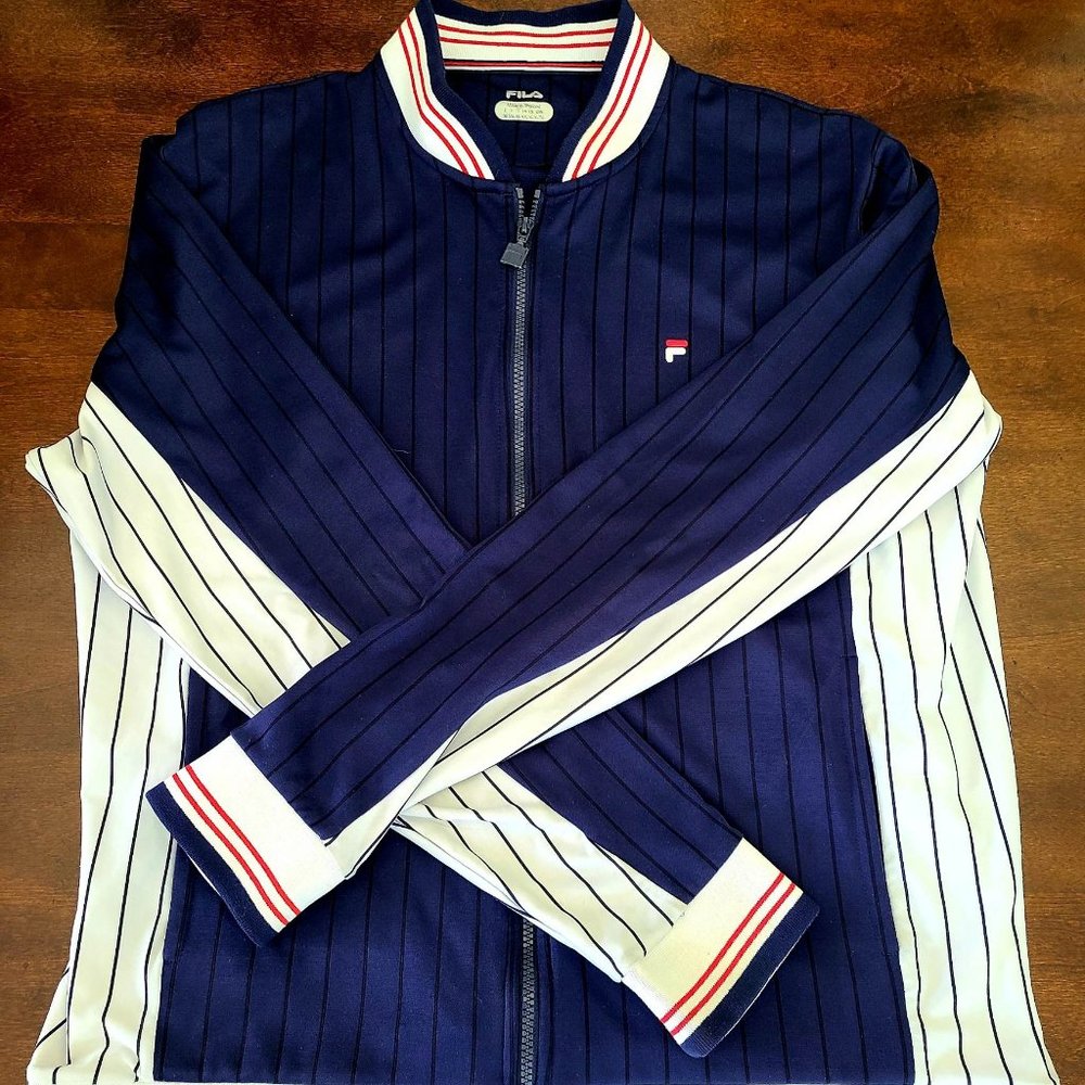 FILA VINTAGE SETTANTA TRACK JACKET NAVY/WHITE